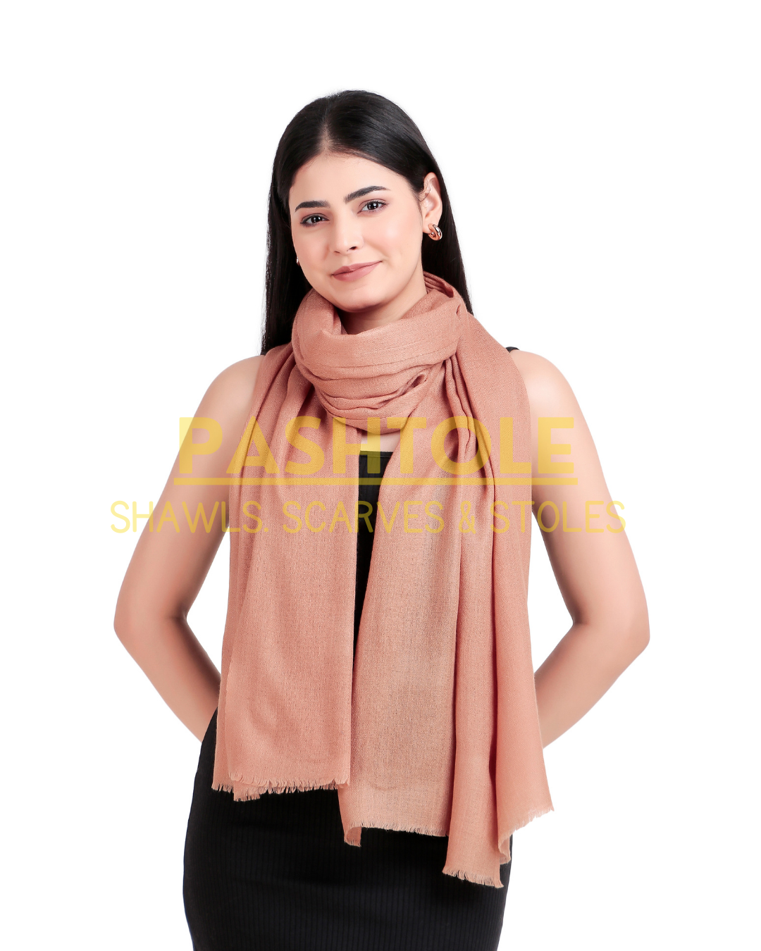 Warm Brown Fine Wool Stole
