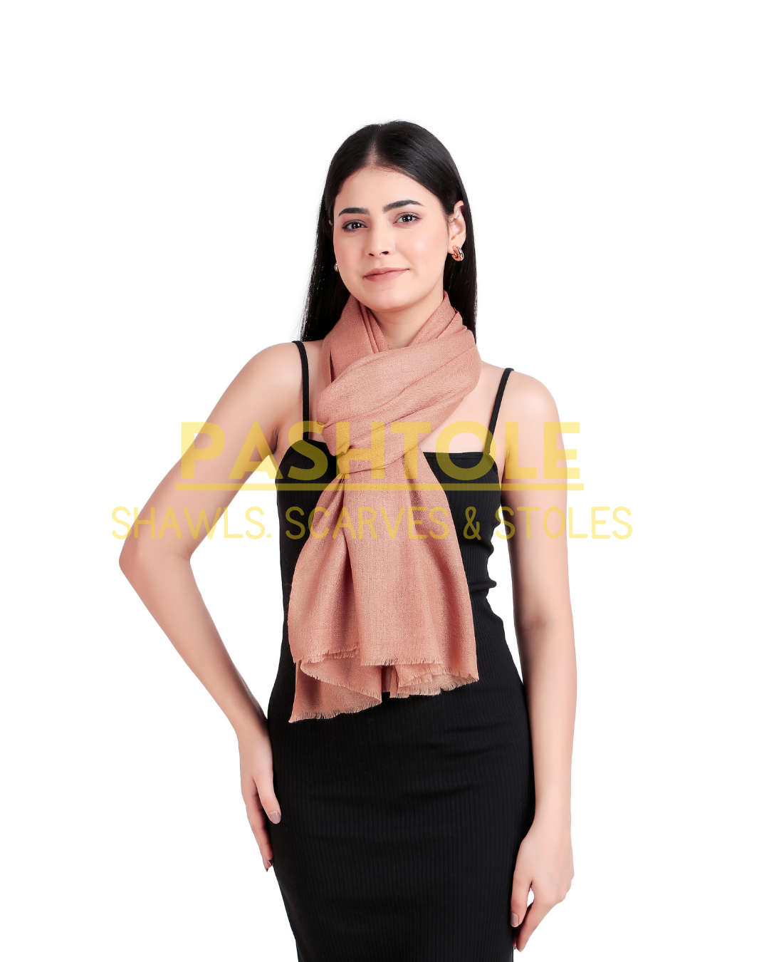 Warm Brown Fine Wool Stole