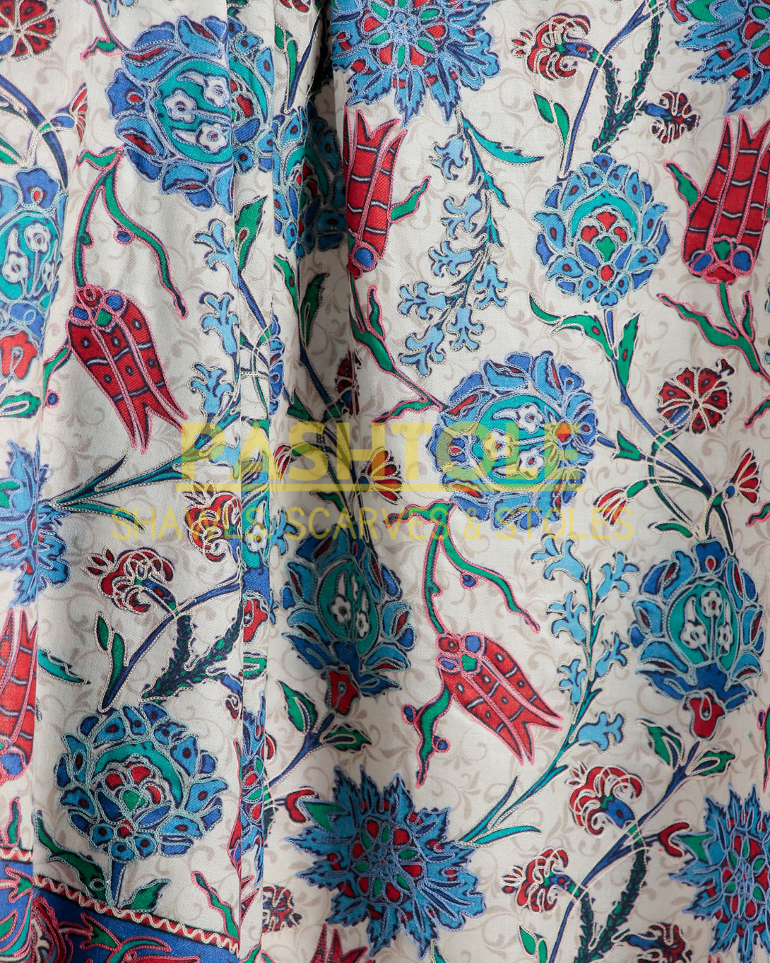 Meadow Elegance Kalamkari Shawl