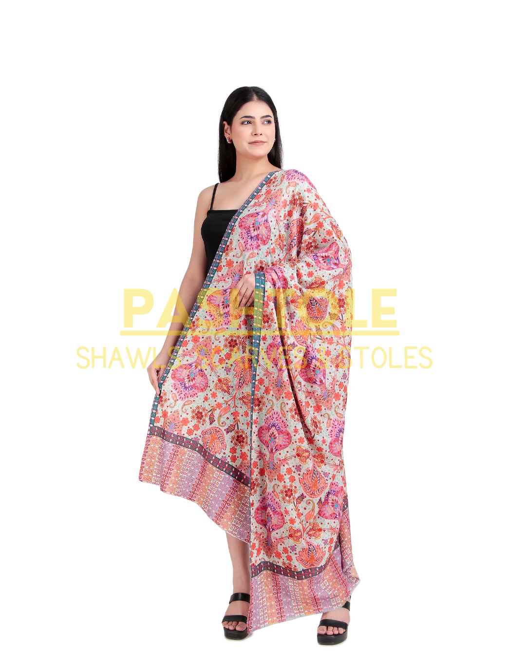 Petal Mosaic Kalamkari Shawl
