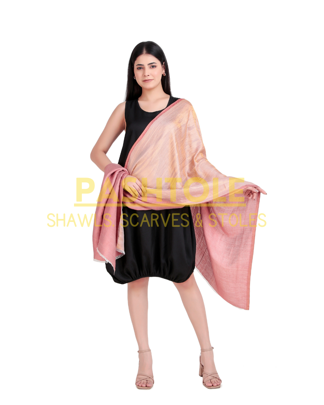 Onion Pink Reversible Stole
