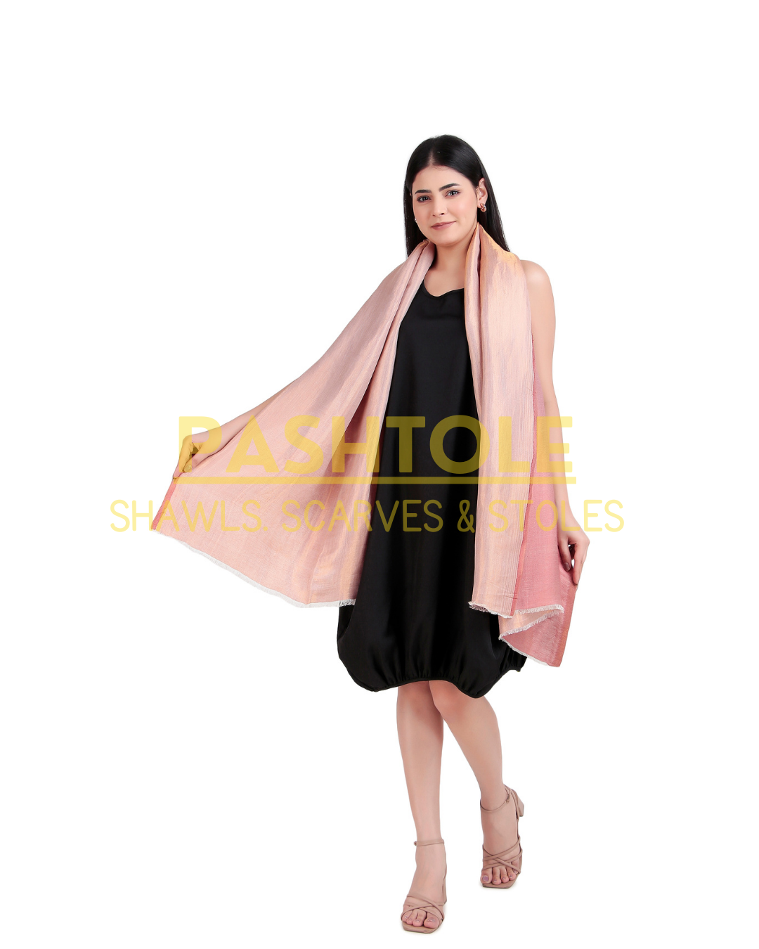 Onion Pink Reversible Stole