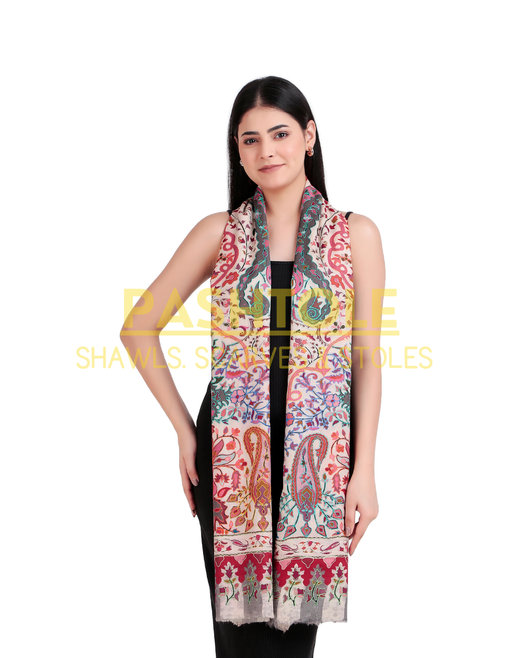 Wildflower Harmony Kalamkari Shawl