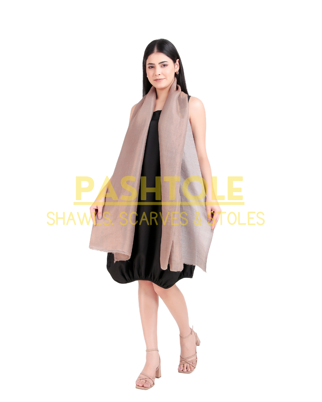 Natural Golden Zari Reversible Stole