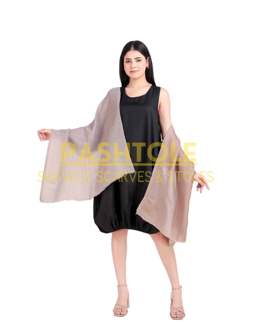Natural Golden Zari Reversible Stole