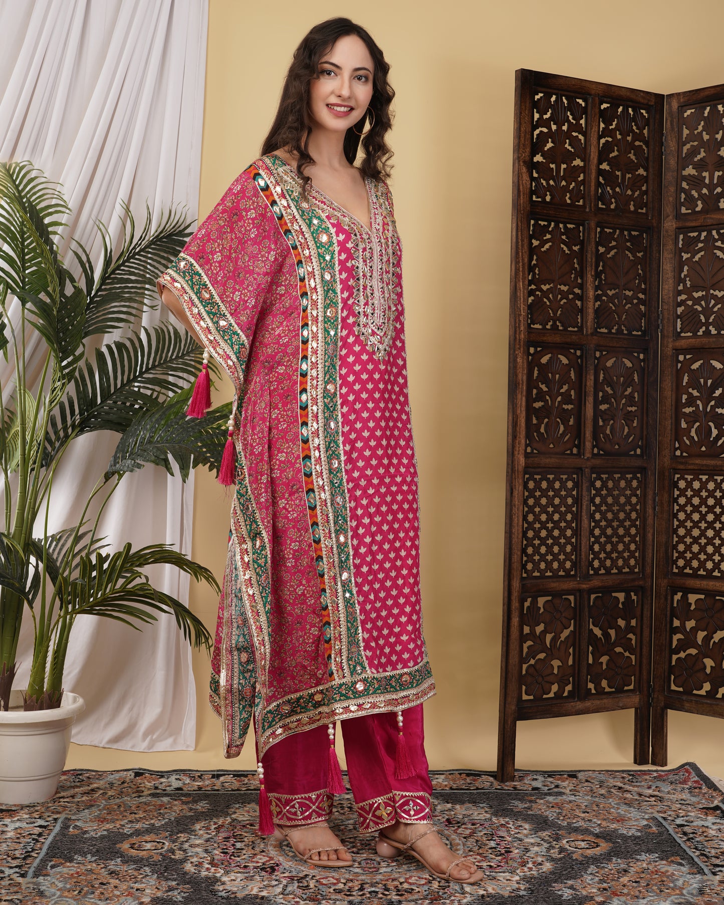 Regal Rose Kaftan Set