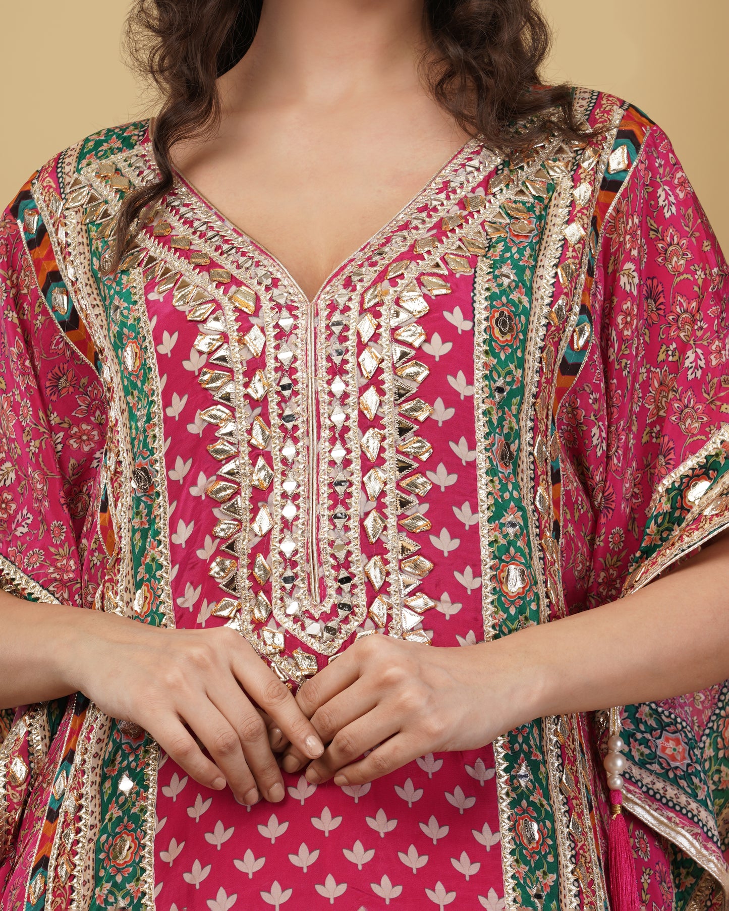 Regal Rose Kaftan Set