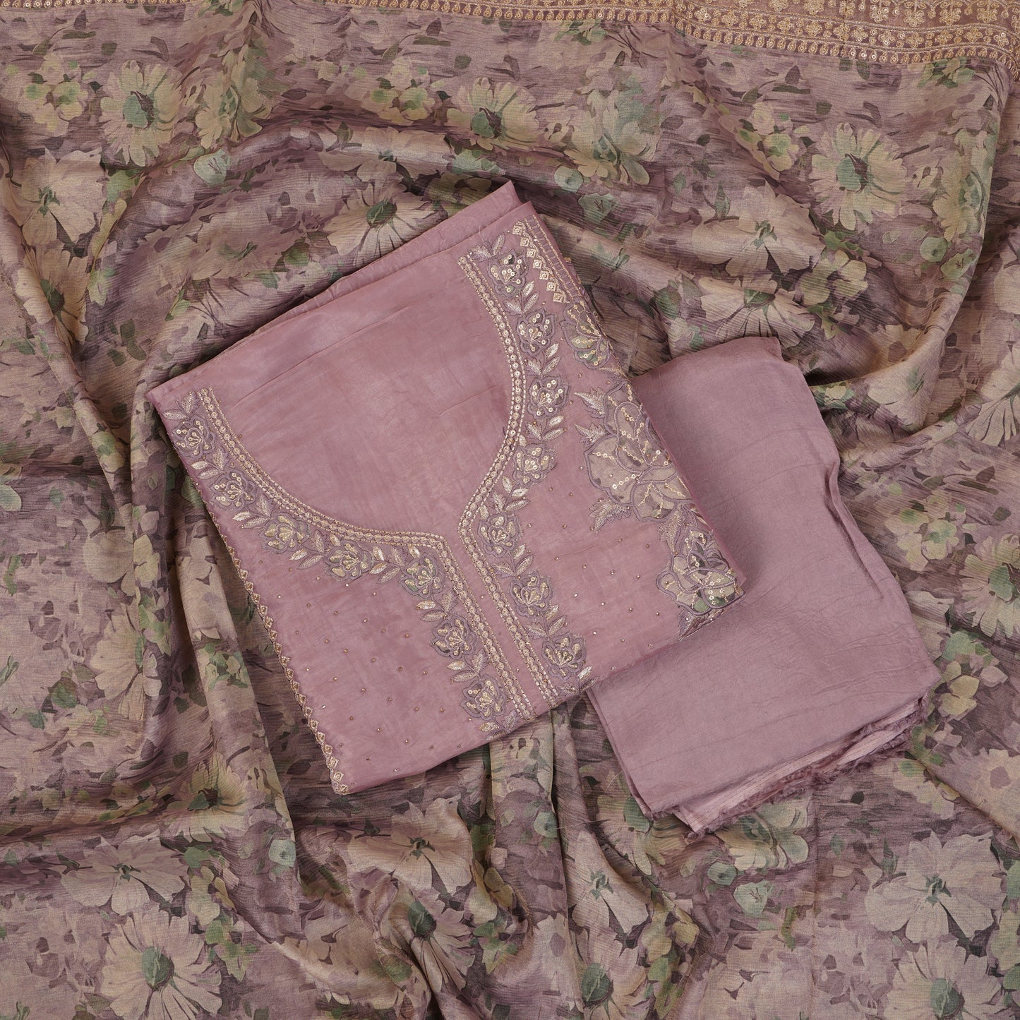 Blush Elegance Tissue Suit Set