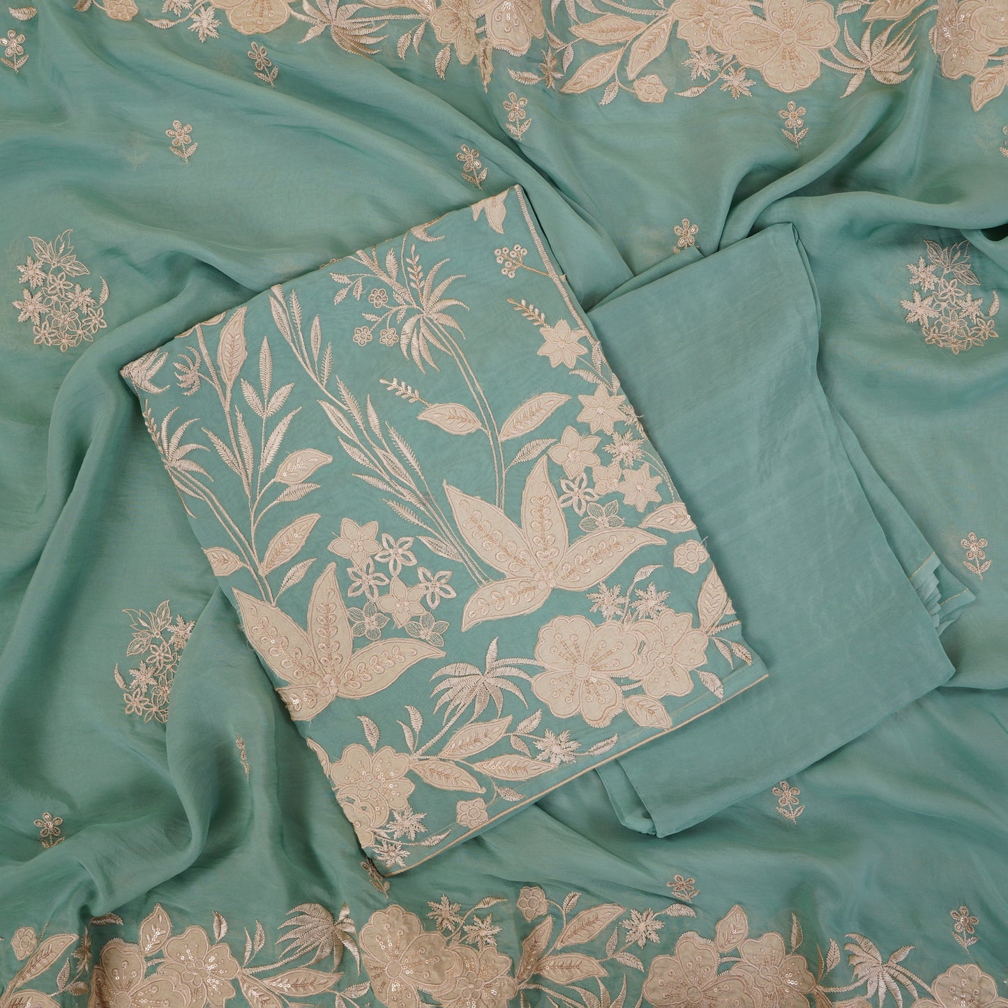 Serene Elegance Organza Suit Set