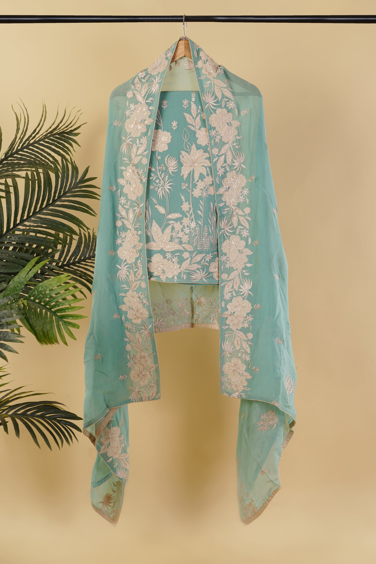 Serene Elegance Organza Suit Set