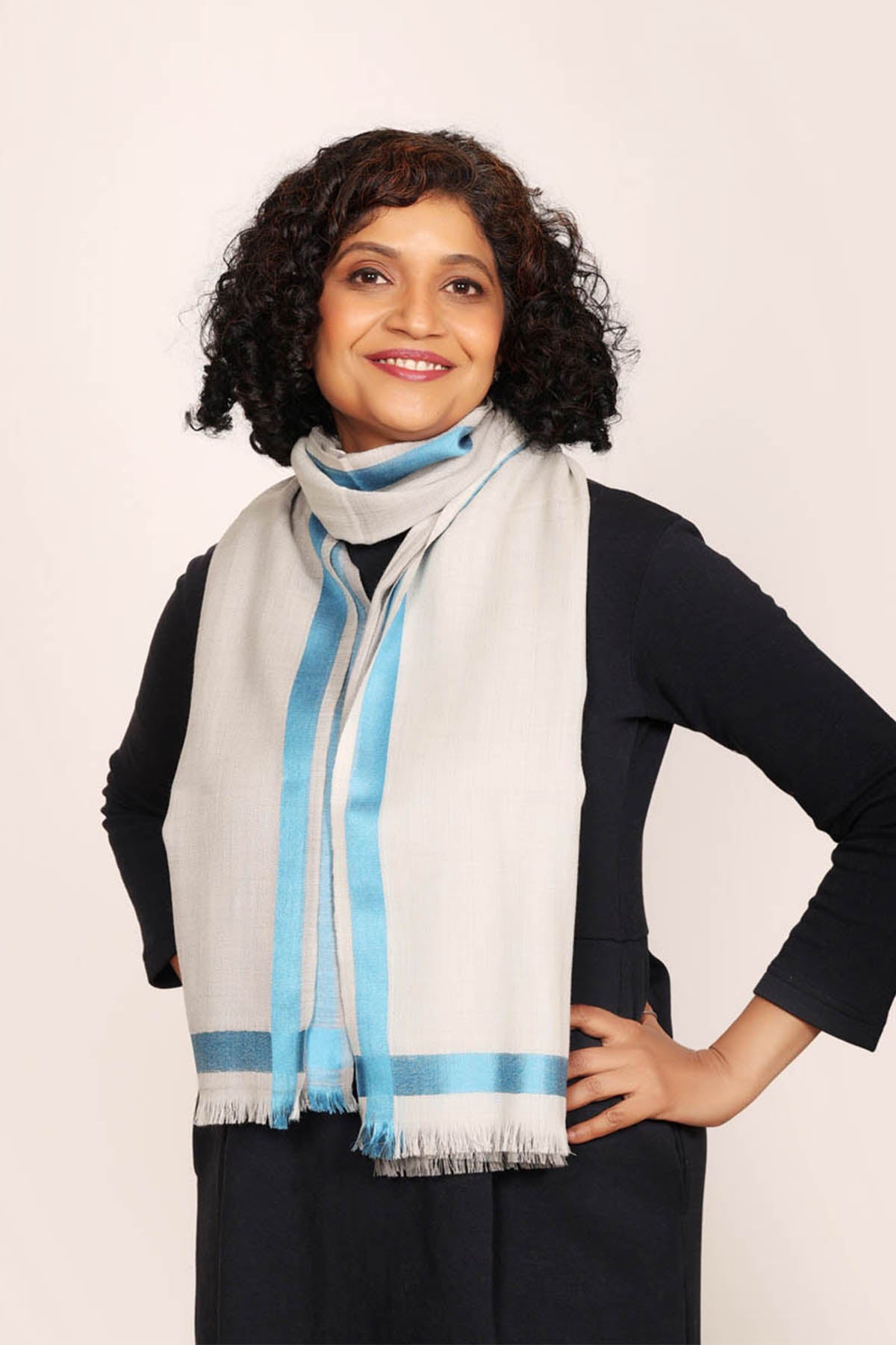 Printed two toned Shawl