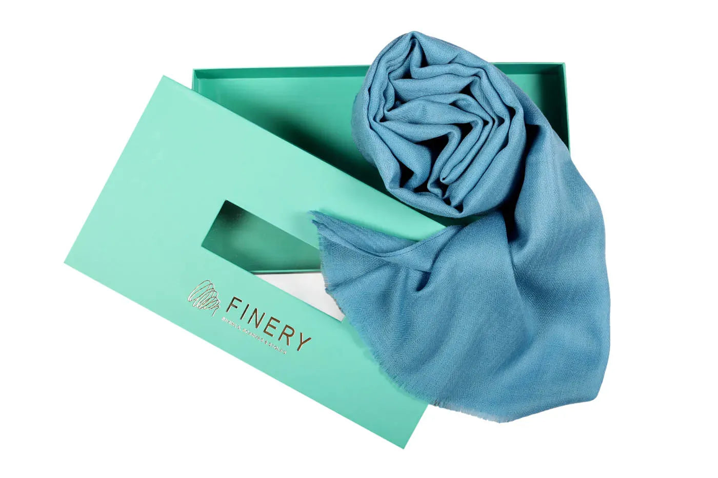 Fine Wool Stole, Sky Blue