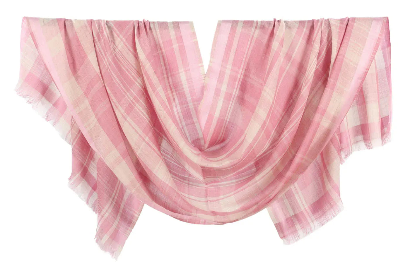 Fine Wool Stole, Printed- Baby Pink Patterned