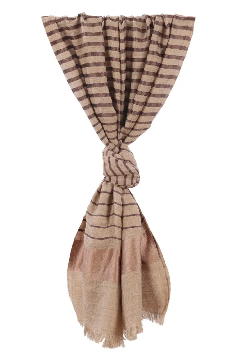 Fine Wool Scarves, Printed- Check Patterned