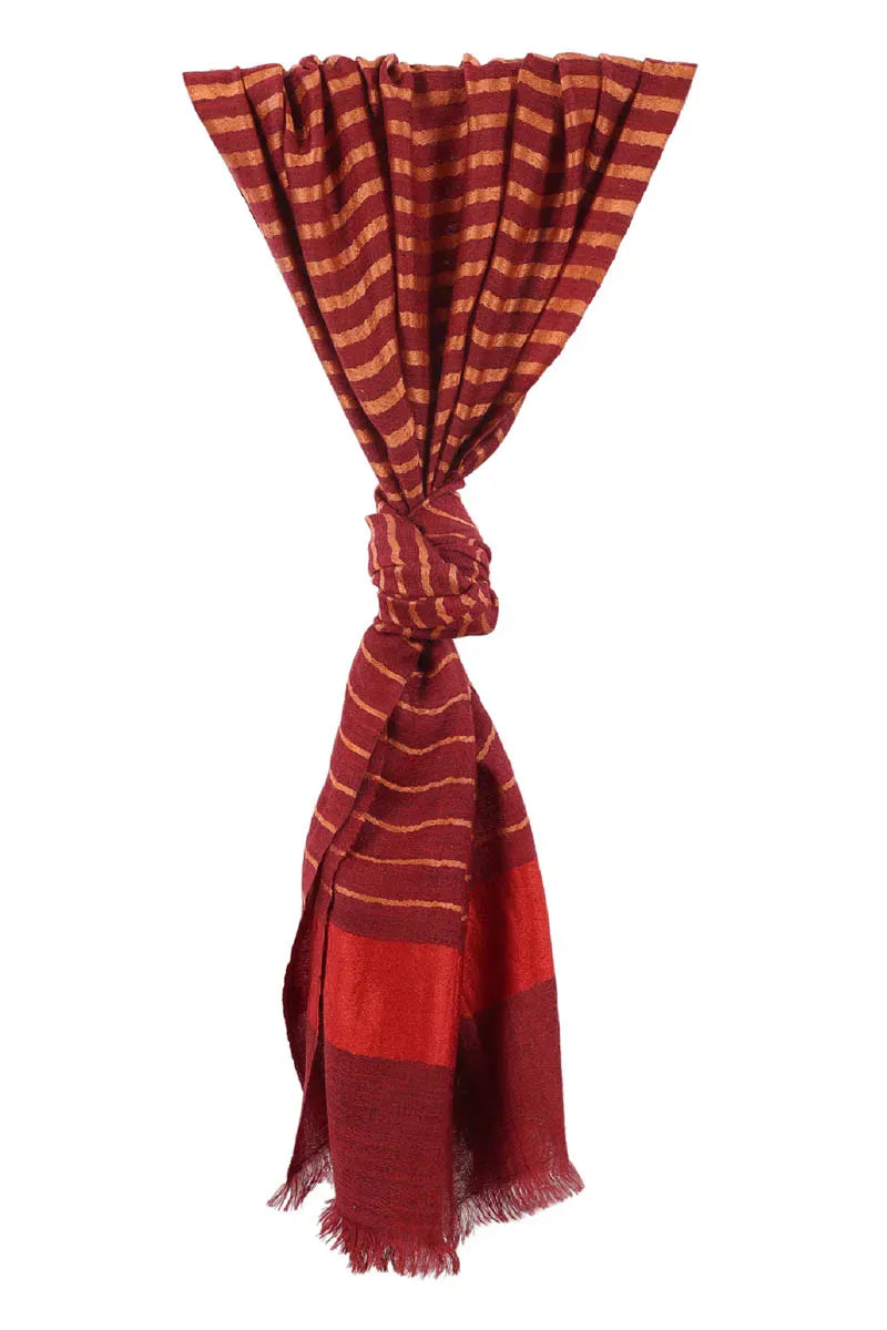 Fine Wool Scarves, Printed- Check Patterned