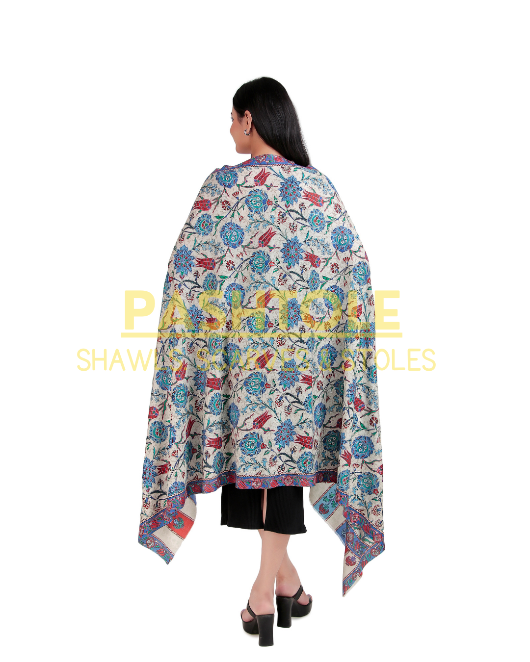 Meadow Elegance Kalamkari Shawl