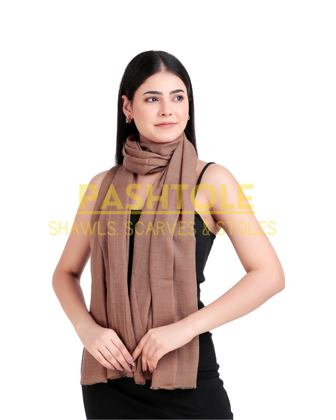 Mocha Fine Wool Stole