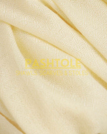 Lemon Yellow Fine Wool Stole