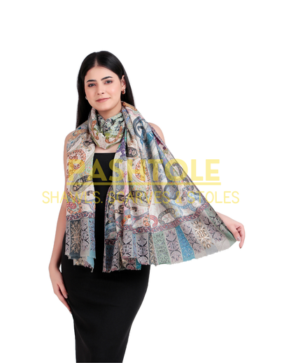 Mystic Paisley Kalamkari XL Shawl