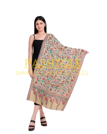 Sunflower Swirl Kalamkari Stole