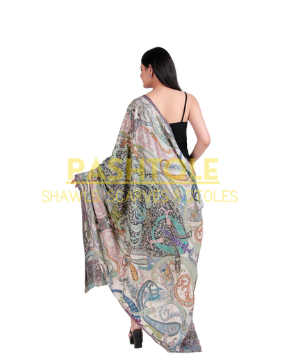 Mystic Paisley Kalamkari XL Shawl