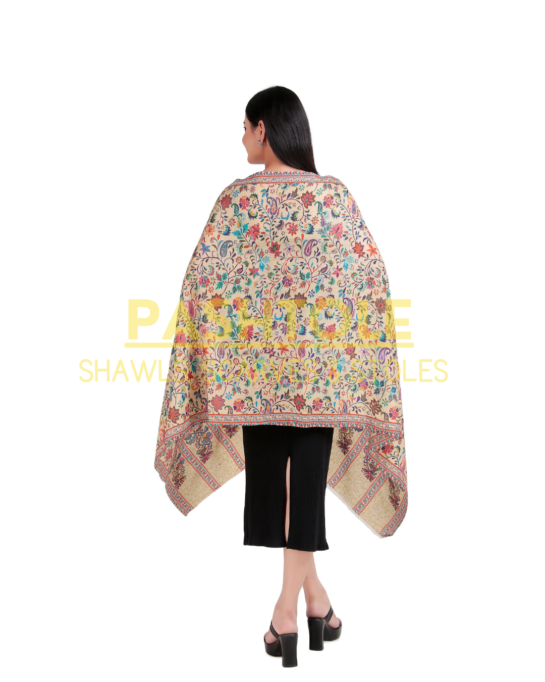 Sunflower Swirl Kalamkari Stole