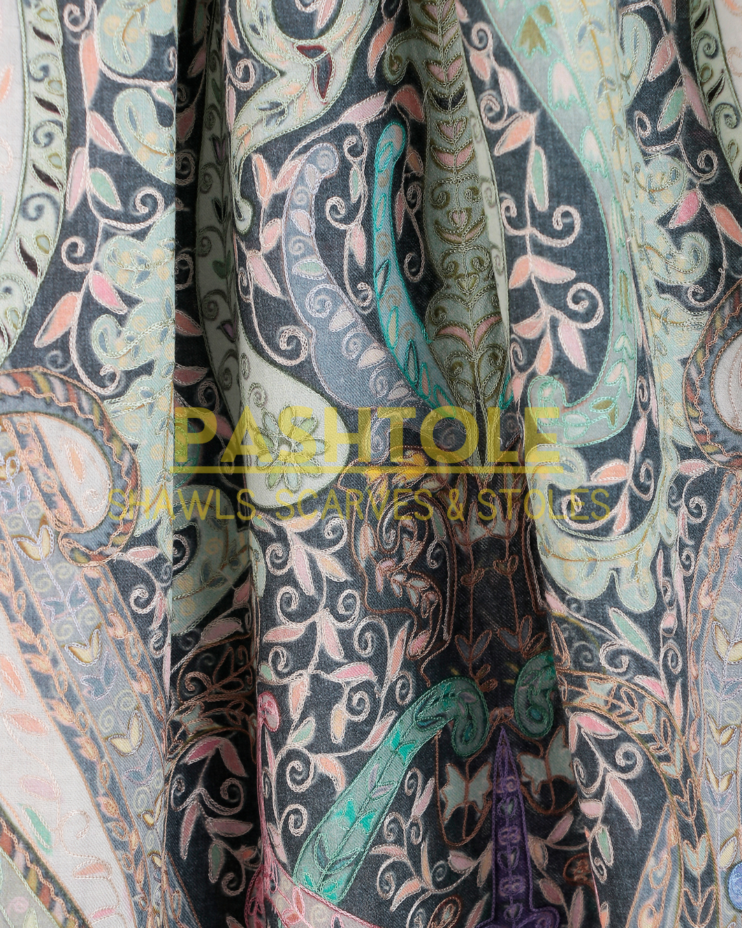 Mystic Paisley Kalamkari XL Shawl