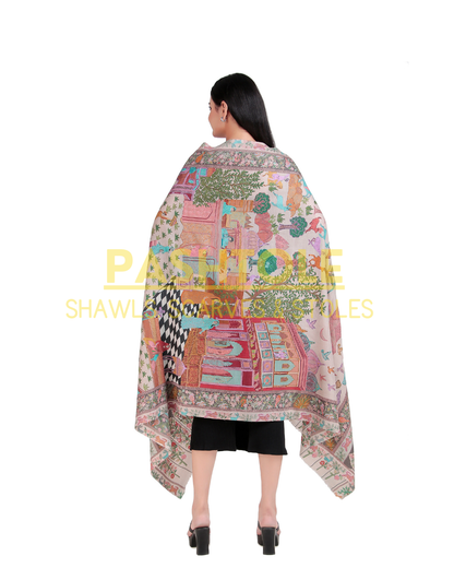 Kesariya Dreams Kalamkari Shawl