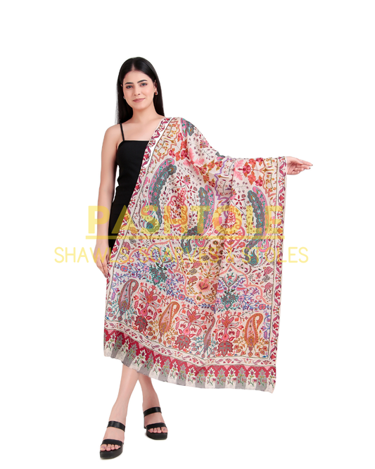 Wildflower Harmony Kalamkari Shawl