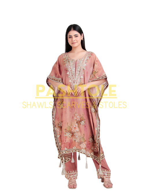 Pink Opal Kaftan Set