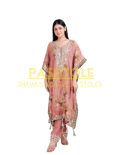 Pink Opal Kaftan Set