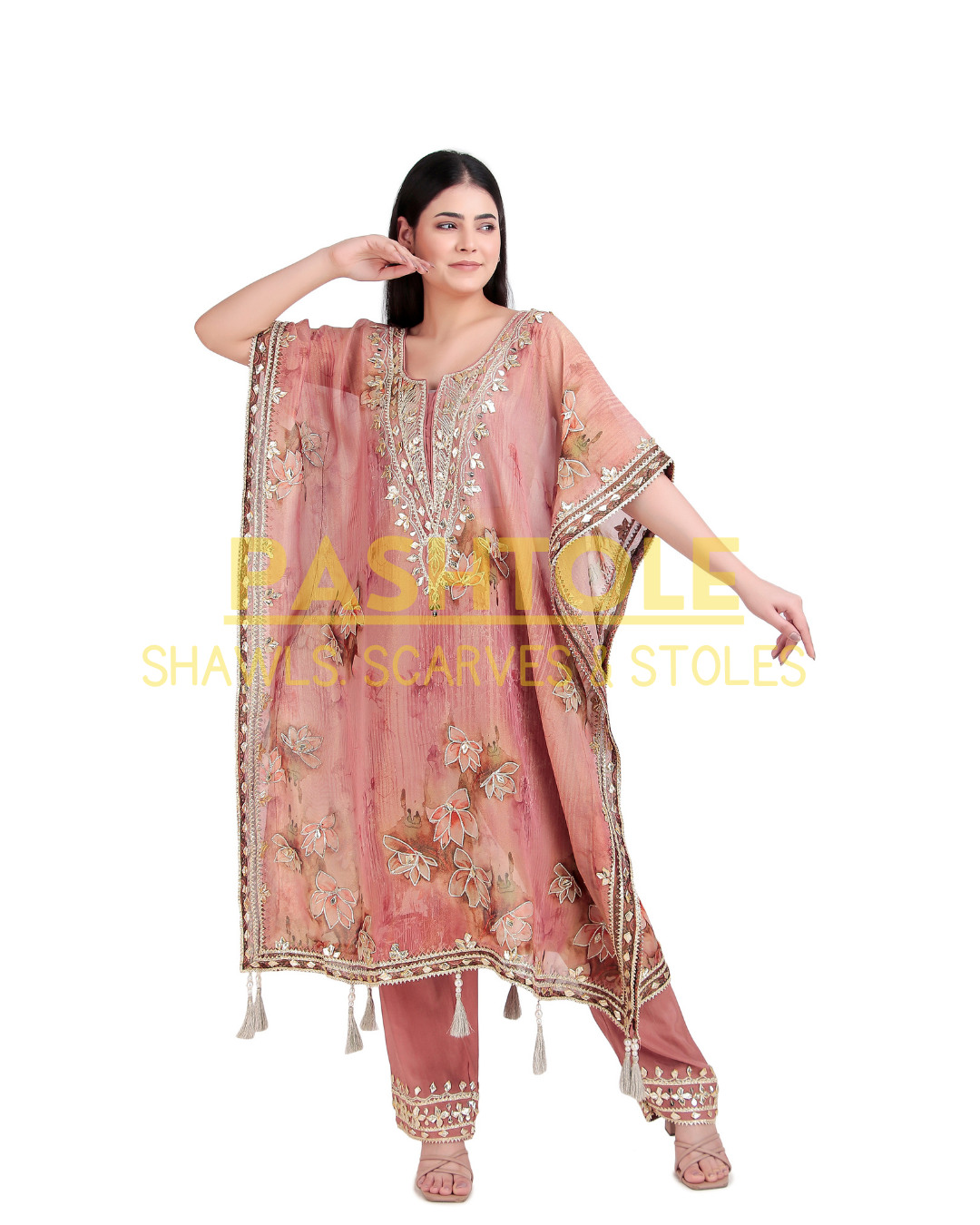 Pink Opal Kaftan Set