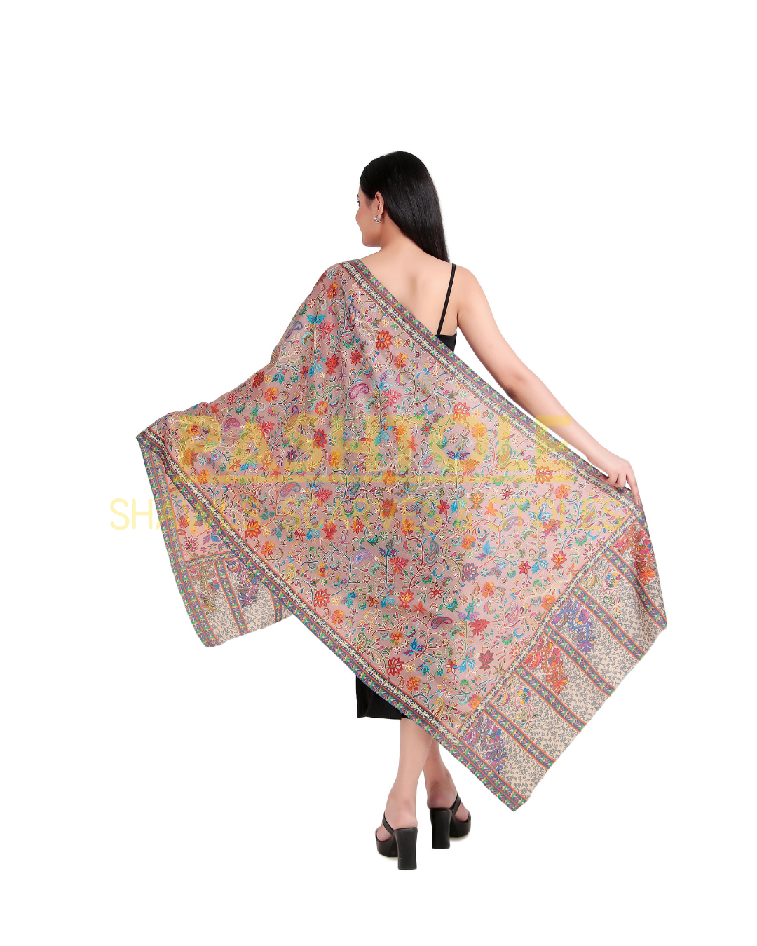 Floral Cascade Kalamkari Stole