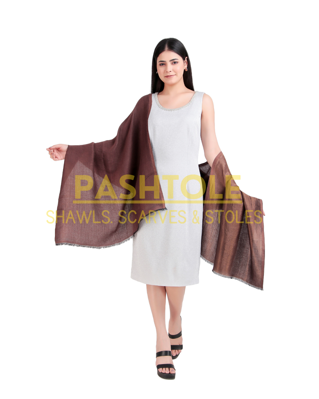 Hash Brown Zari Reversible Stole