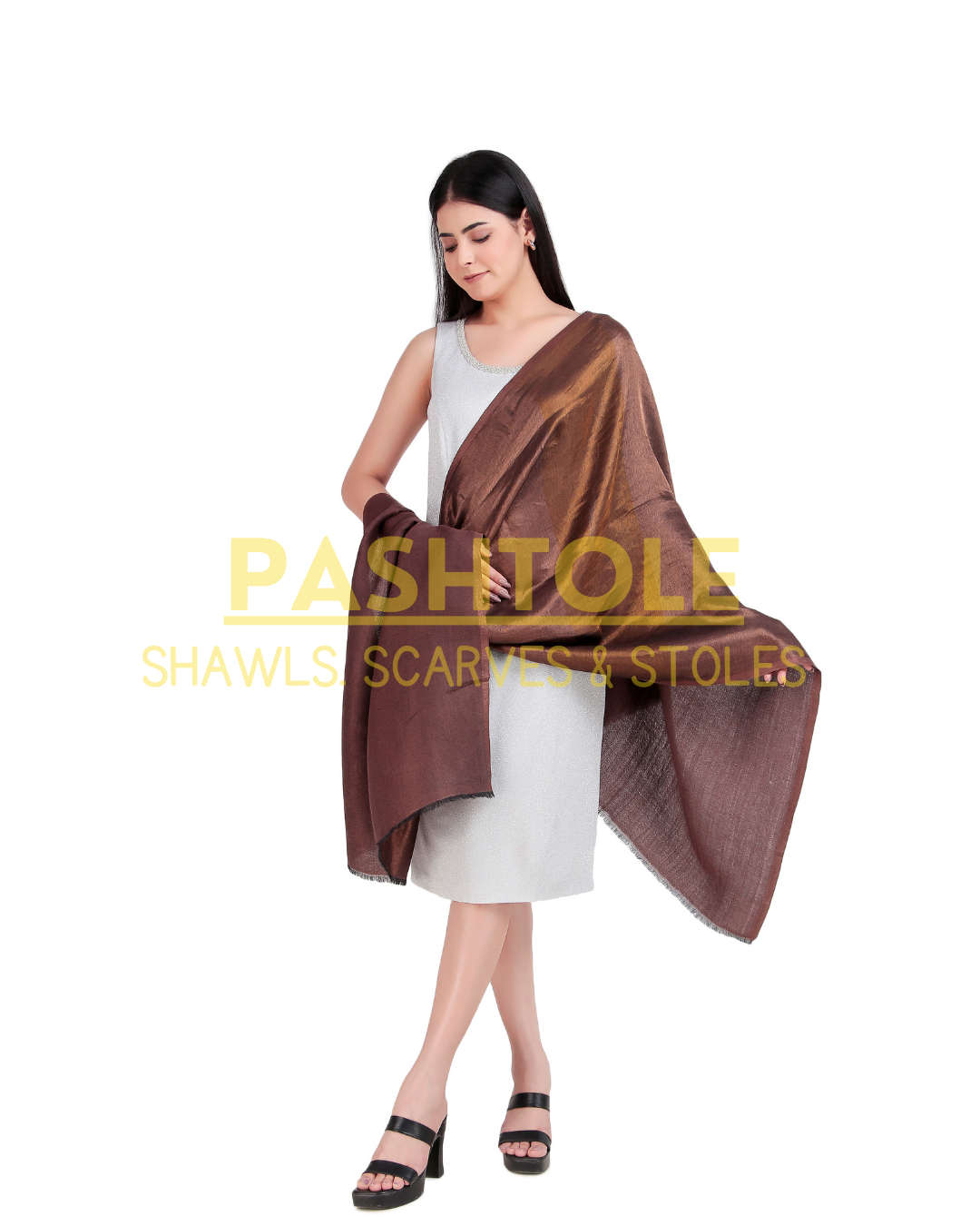 Hash Brown Zari Reversible Stole