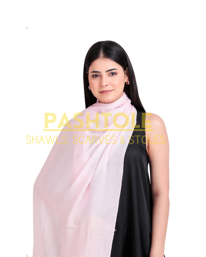 Blush Pink Fine Wool Stole