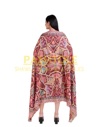 Dahlia Tapestry Kalamkari Shawl