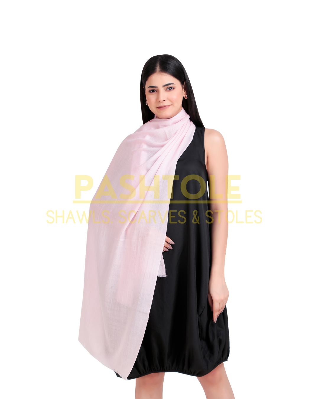 Blush Pink Fine Wool Stole