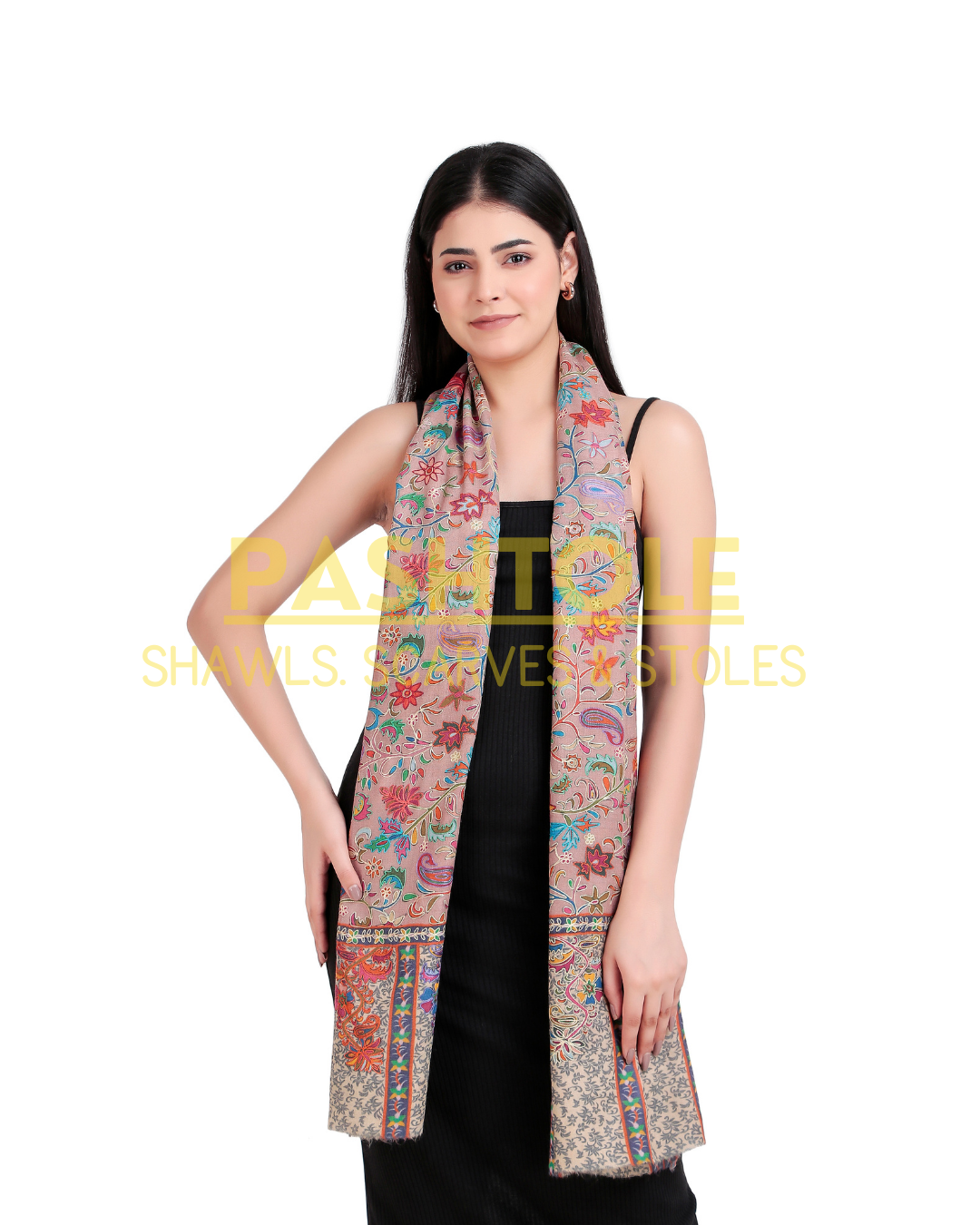 Floral Cascade Kalamkari Stole