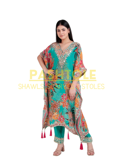 Sky Sapphire Kaftan Set