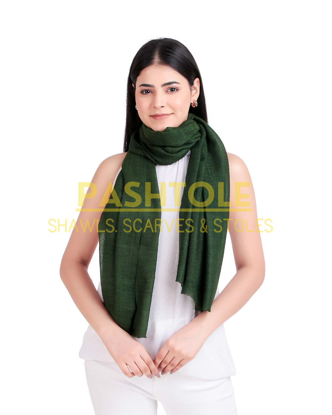 Forest Green Fine Wool Stole