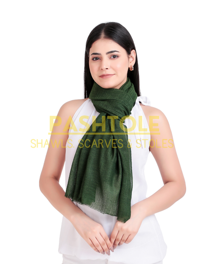 Forest Green Fine Wool Stole