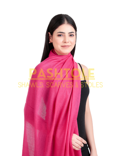 Pink Fine Wool Stole