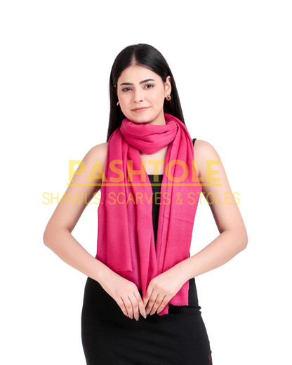 Pink Fine Wool Stole