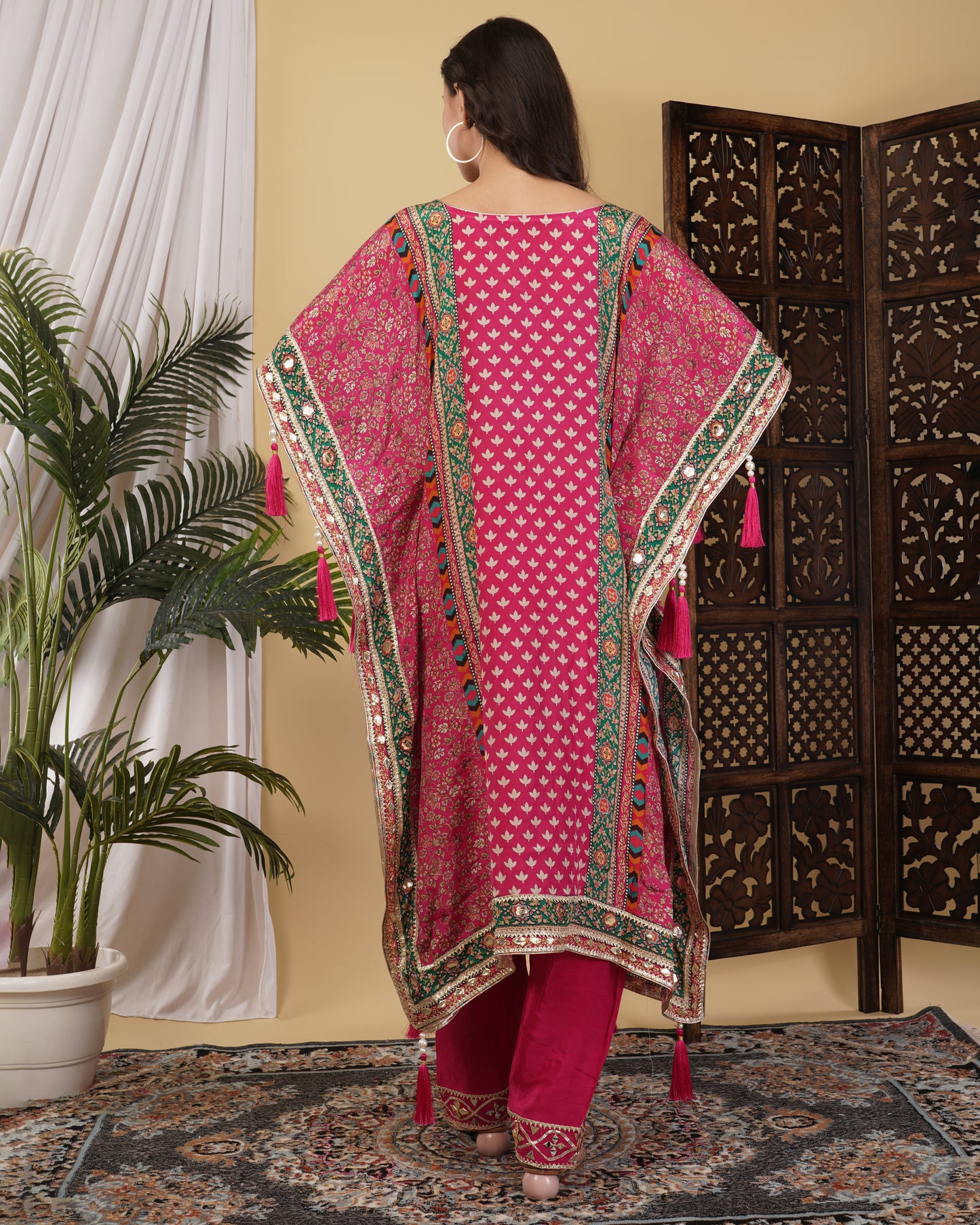 Regal Rose Kaftan Set