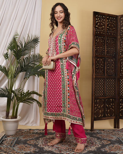 Regal Rose Kaftan Set