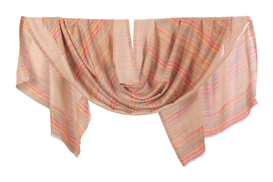 Fine Wool Stole, Plain Design-Light Pink