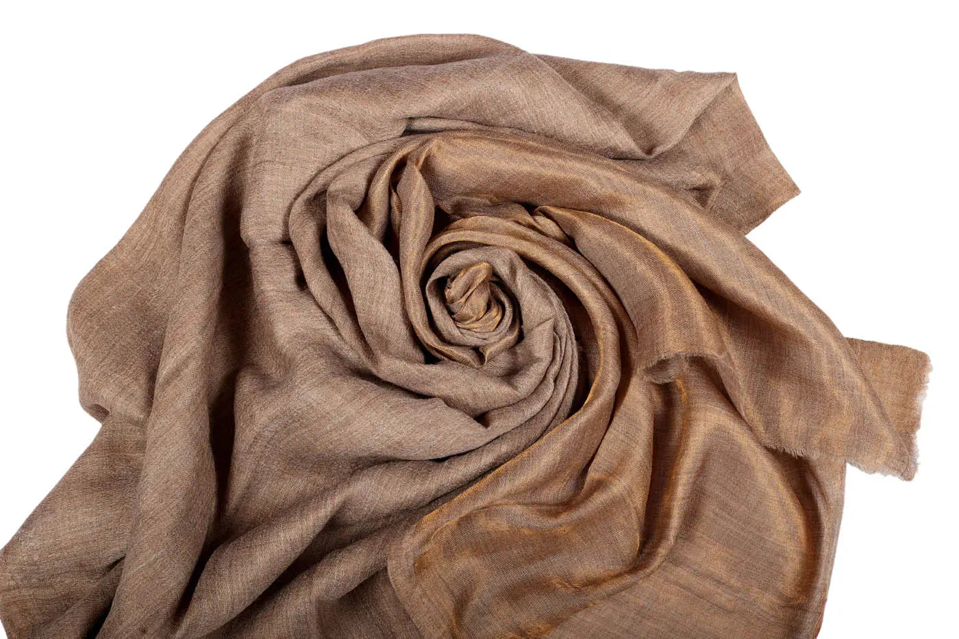 Fine Wool Stole, Plain Design-Brown