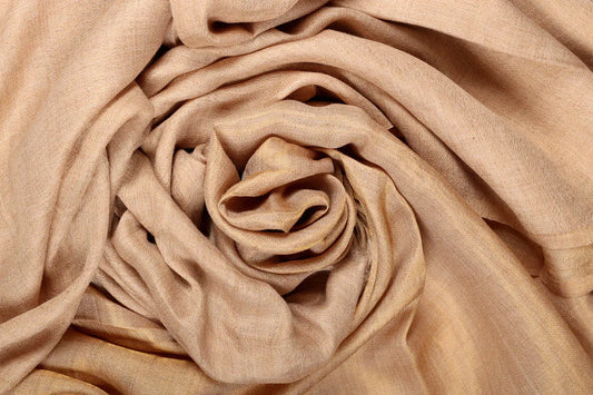 Fine Wool Stole, Plain Design-Cream