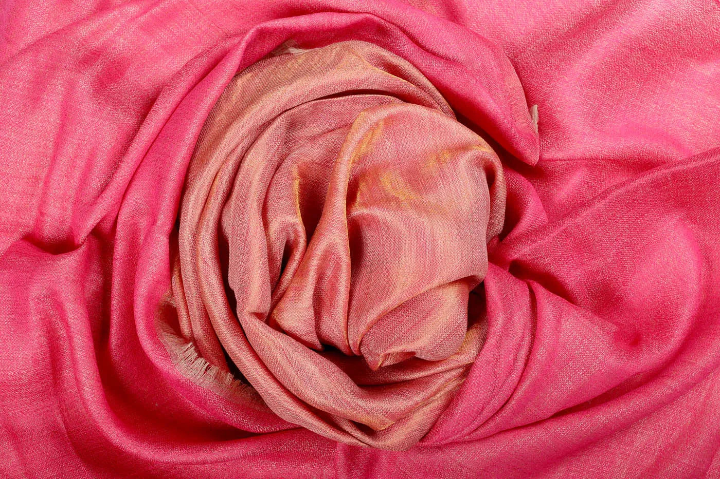 Fine Wool Stole, Plain Design-Pink